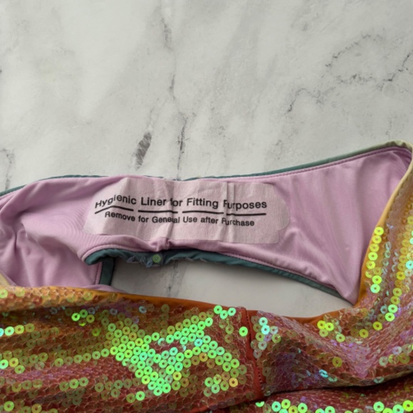 Gianni Bini x Dannijo New Sequin Frankie Top & Jacinda Bikini Bottom Set Swim M - Picture 7 of 8